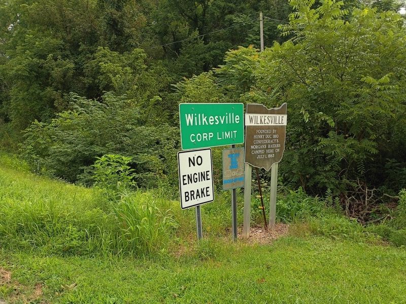 Wilkesville Marker. Click for full size. Wilkesville Marker image. Click for full size.