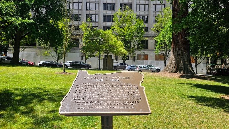 Daniel H. Lownsdale Marker. Click for full size. Daniel H. Lownsdale Marker image. Click for full size.