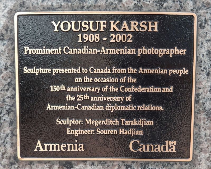 Yousuf Karsh Marker (<i>English</i>). Click for full size. Yousuf Karsh Marker (<i>English</i>) image. Click for full size.