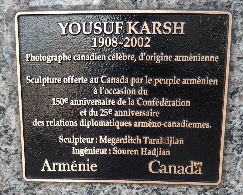 Yousuf Karsh Marker (<i>Français</i>). Click for full size. Yousuf Karsh Marker (<i>Français</i>) image. Click for full size.