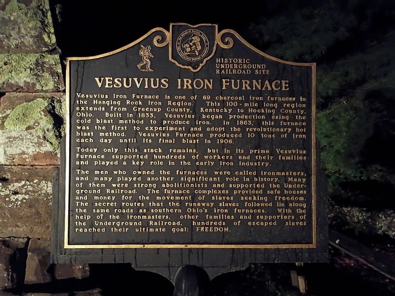 Vesuvius Iron Furnace Marker. Click for full size. Vesuvius Iron Furnace Marker image. Click for full size.