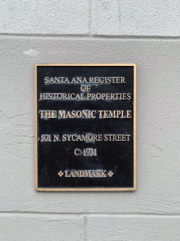 The Masonic Temple Marker. Click for full size. The Masonic Temple Marker image. Click for full size.