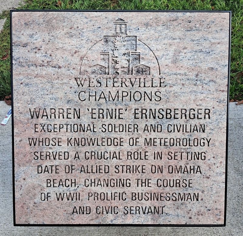 Warren 'Ernie' Ernsberger Marker image. Click for full size.