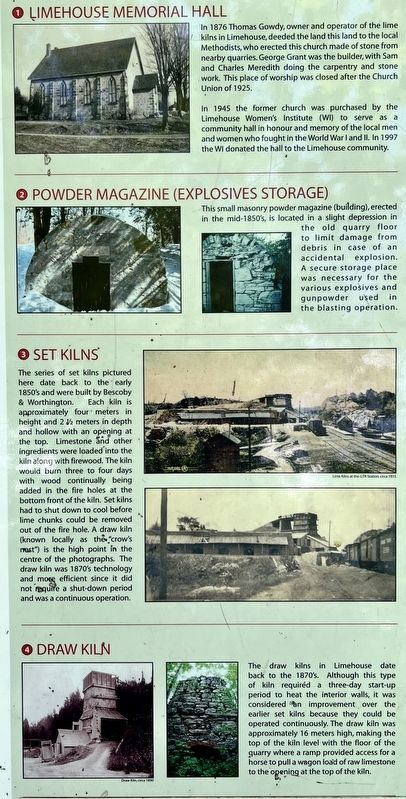 Limehouse and Early Industries marker photos and captions detail (left). Click for full size. Limehouse and Early Industries marker photos and captions detail (left) image. Click for full size.
