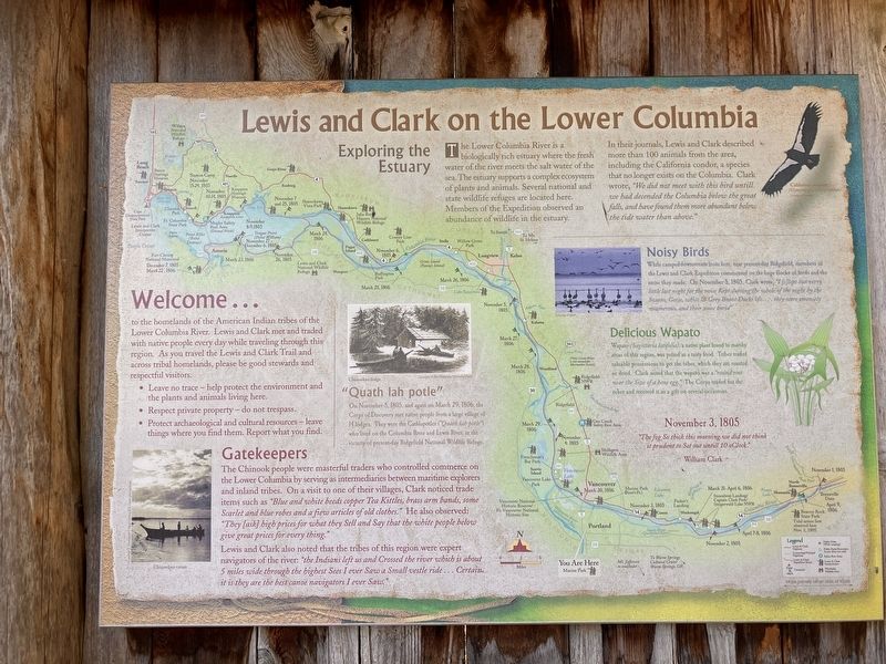 Lewis and Clark on the Lower Columbia Marker. Click for full size. Lewis and Clark on the Lower Columbia Marker image. Click for full size.