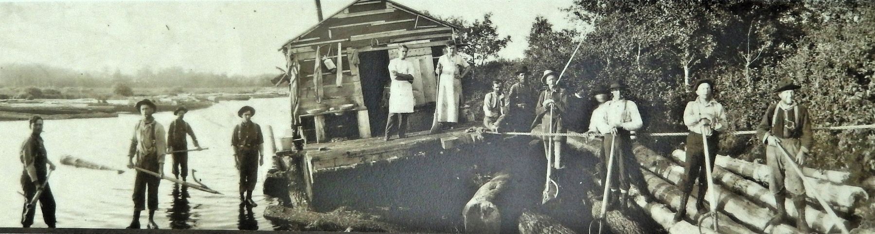 Marker detail: 1910 Height of Land Logging Crew. Click for full size. Marker detail: 1910 Height of Land Logging Crew image. Click for full size.