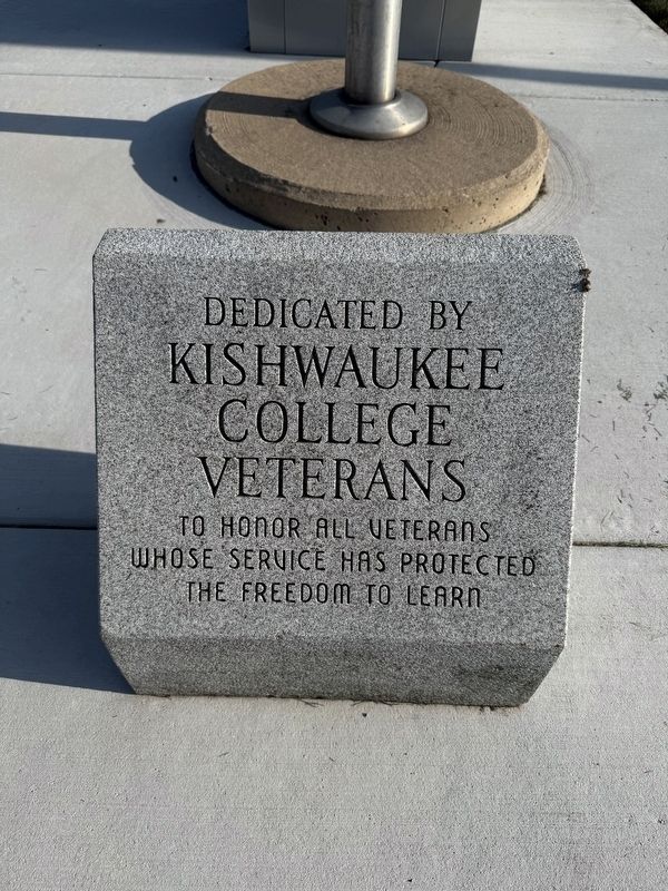 Kishwaukee College Veterans Memorial Marker. Click for full size. Kishwaukee College Veterans Memorial Marker image. Click for full size.