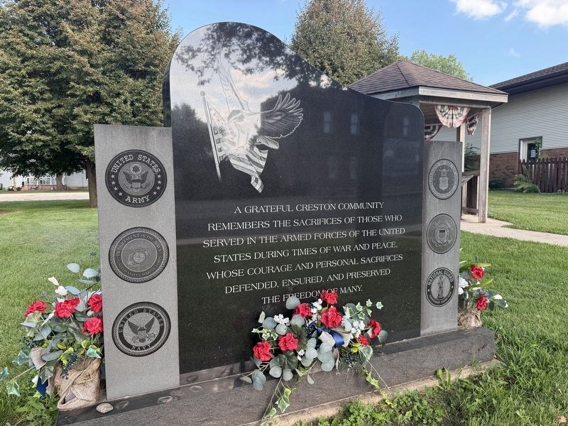 Creston Veterans Memorial. Click for full size. Creston Veterans Memorial image. Click for full size.