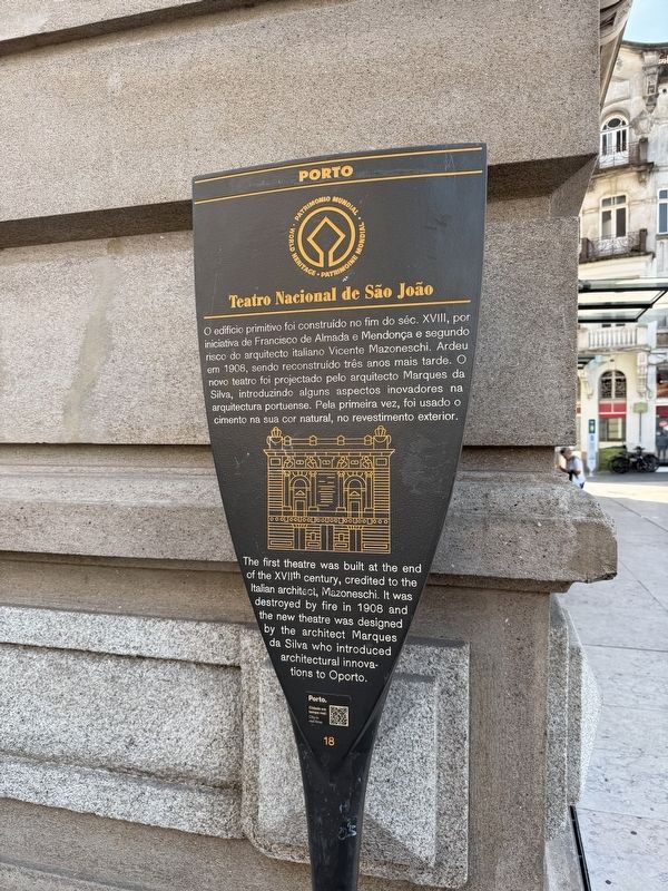 Teatro Nacional de São João Marker. Click for full size. Teatro Nacional de São João Marker image. Click for full size.