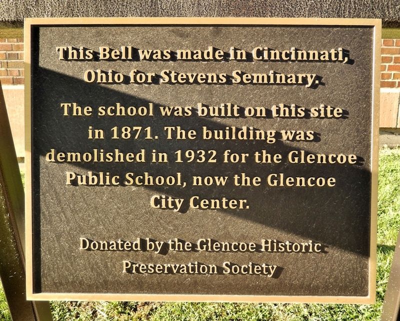 Stevens Seminary Bell Marker image. Click for full size.