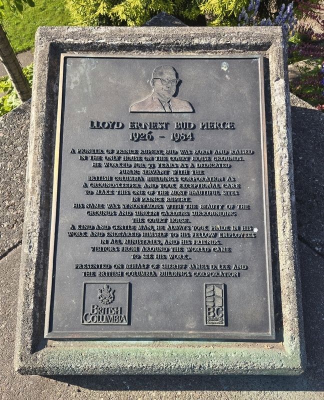 Lloyd Ernest Bud Pierce Marker. Click for full size. Lloyd Ernest Bud Pierce Marker image. Click for full size.