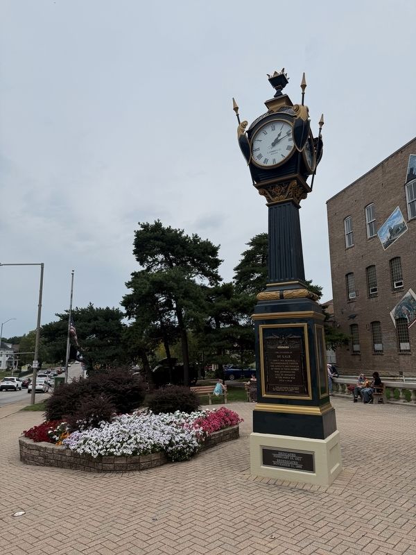 DeKalb Clock Memorial in Memorial Park. Click for full size. DeKalb Clock Memorial in Memorial Park image. Click for full size.