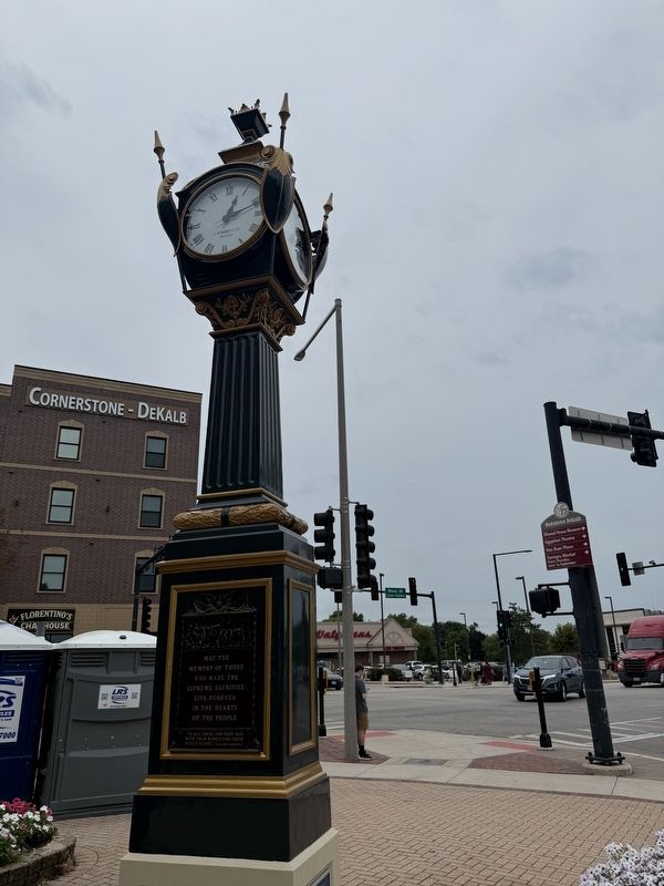 DeKalb Clock Memorial. Click for full size. DeKalb Clock Memorial image. Click for full size.