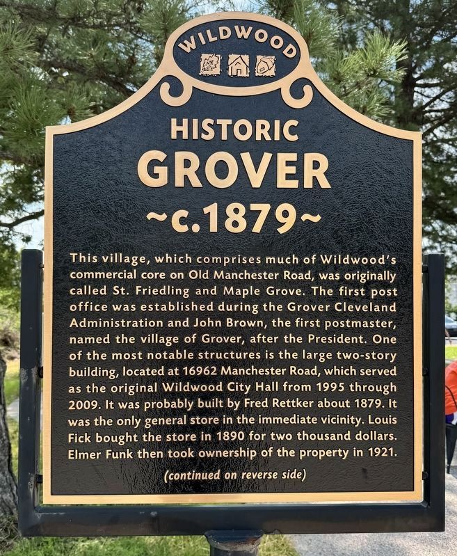 Historic Grover Marker. Click for full size. Historic Grover Marker image. Click for full size.