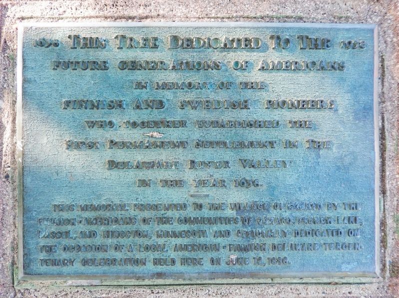 This Tree Dedicated to the Future Generations of Americans Marker. Click for full size. This Tree Dedicated to the Future Generations of Americans Marker image. Click for full size.