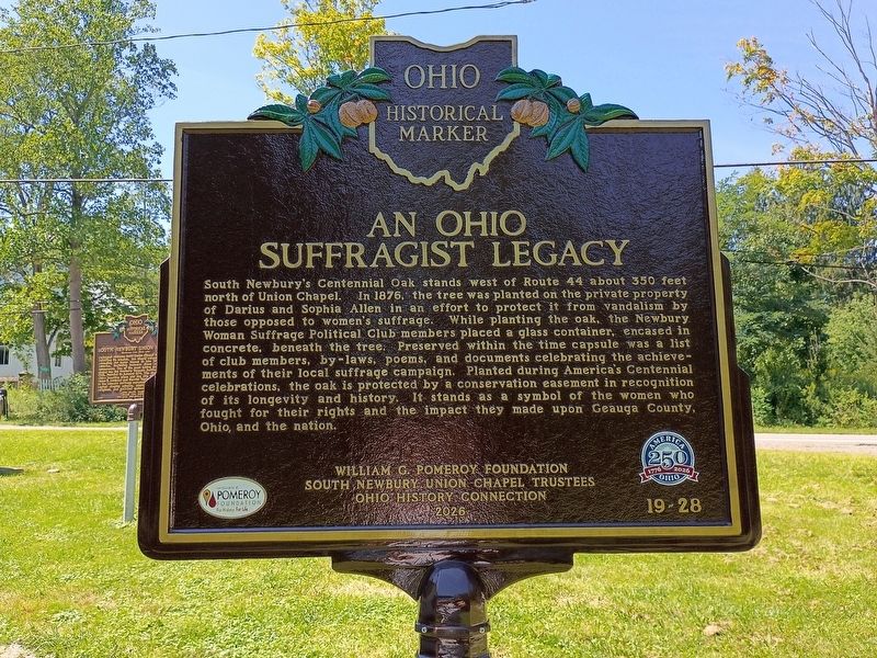 An Ohio Suffragist Legacy side of marker. Click for full size. An Ohio Suffragist Legacy side of marker image. Click for full size.