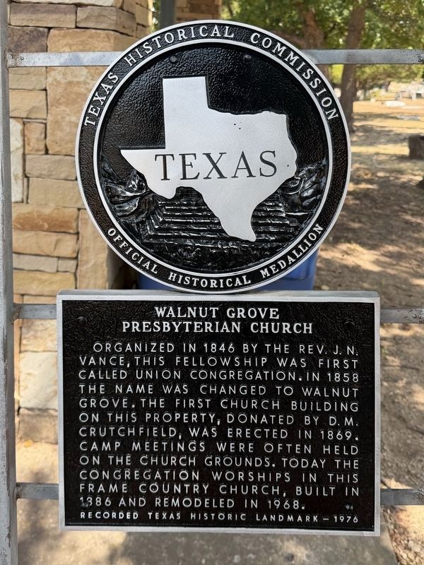 Walnut Grove Presbyterian Church Marker. Click for full size. Walnut Grove Presbyterian Church Marker image. Click for full size.