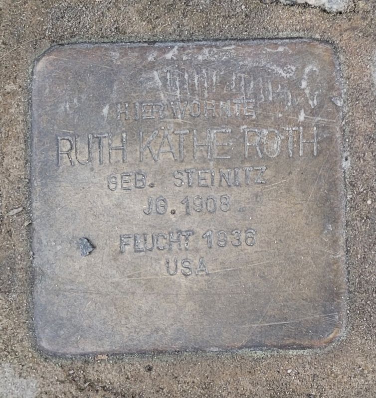 Ruth Käthe Roth Marker. Click for full size. Ruth Käthe Roth Marker image. Click for full size.