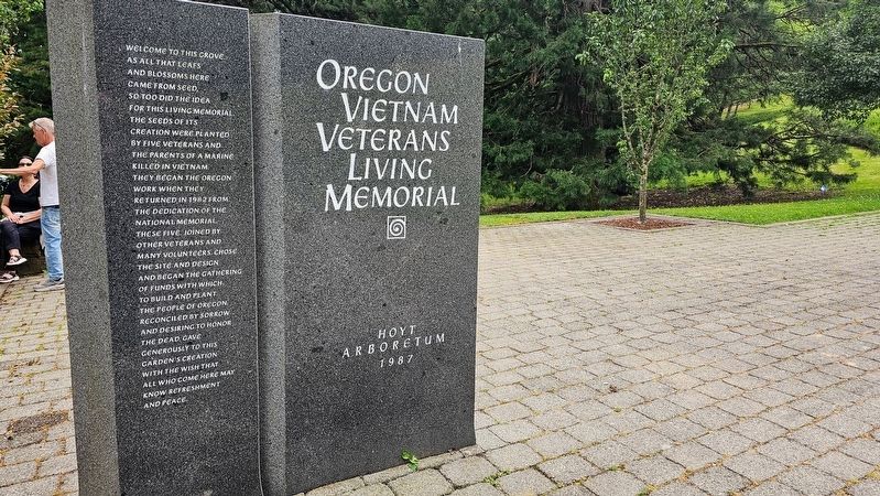 Oregon Vietnam Veterans Living Memorial. Click for full size. Oregon Vietnam Veterans Living Memorial image. Click for full size.