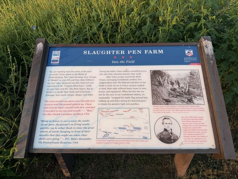 Slaughter Pen Farm Marker image. Click for full size.