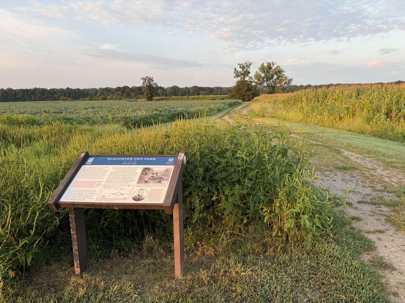 Slaughter Pen Farm Marker image. Click for full size.