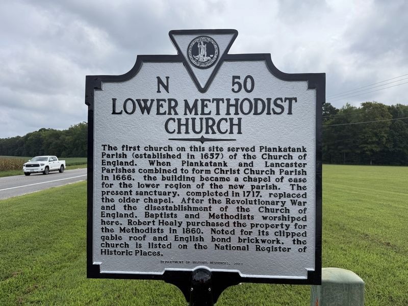 Lower Methodist Church Marker image. Click for full size.