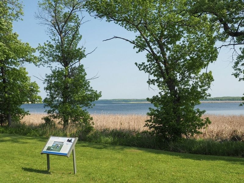 Water is Life Marker overlooking Mille Lacs Lake image. Click for full size.