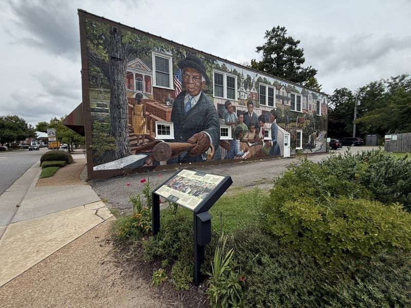 The Life and Legacy of T.C. Walker Marker with the mural in the background image. Click for full size.