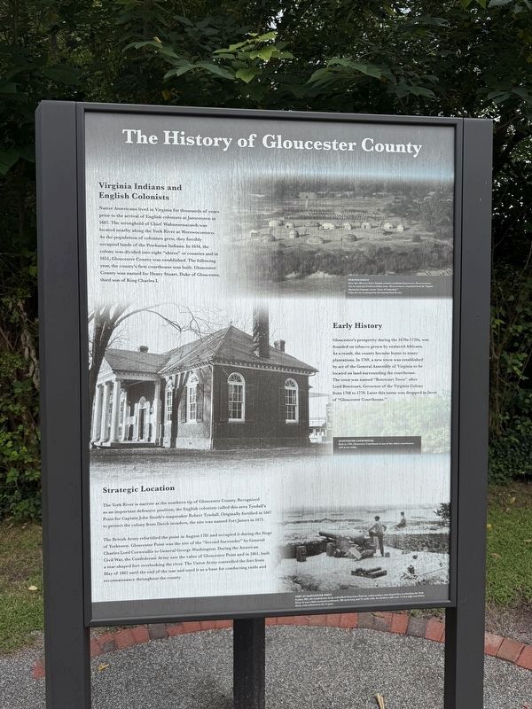 The History of Gloucester County Marker image. Click for full size.