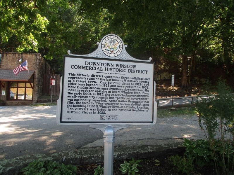 Downtown Winslow Commercial Historic District Marker image. Click for full size.