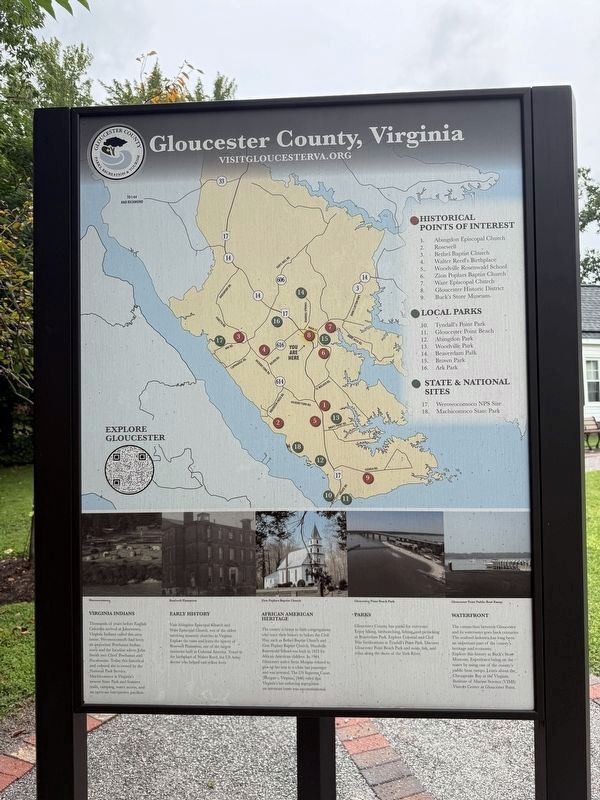 Gloucester County, Virginia Marker image. Click for full size.