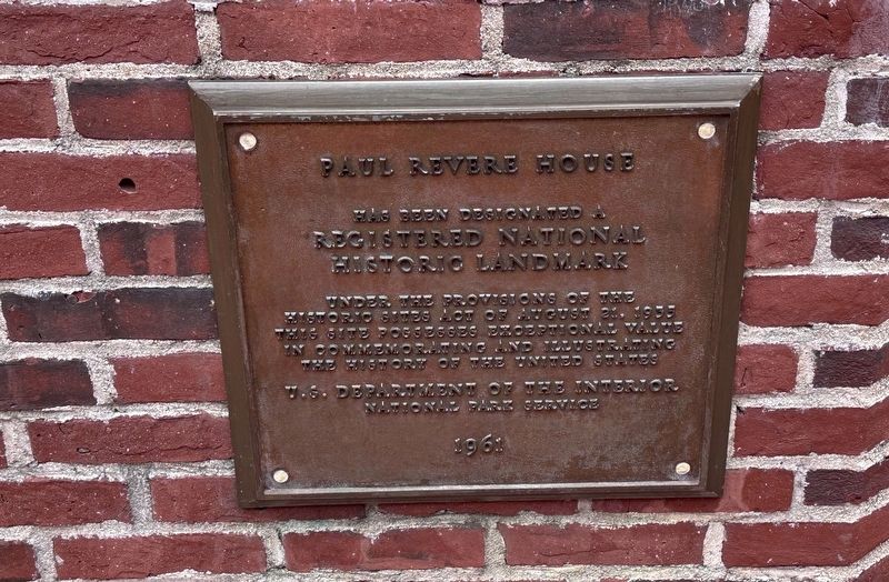 Paul Revere House Marker image. Click for full size.