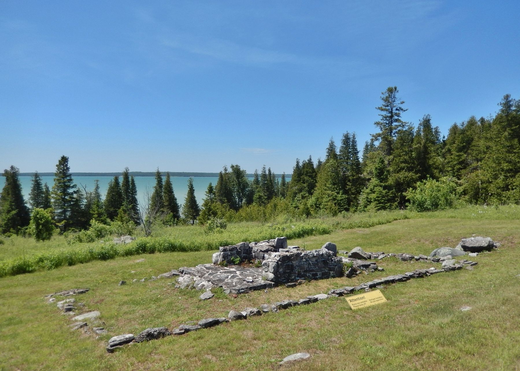 Fort St. Joseph Military Kitchen Ruins (1804-1805) image. Click for full size.