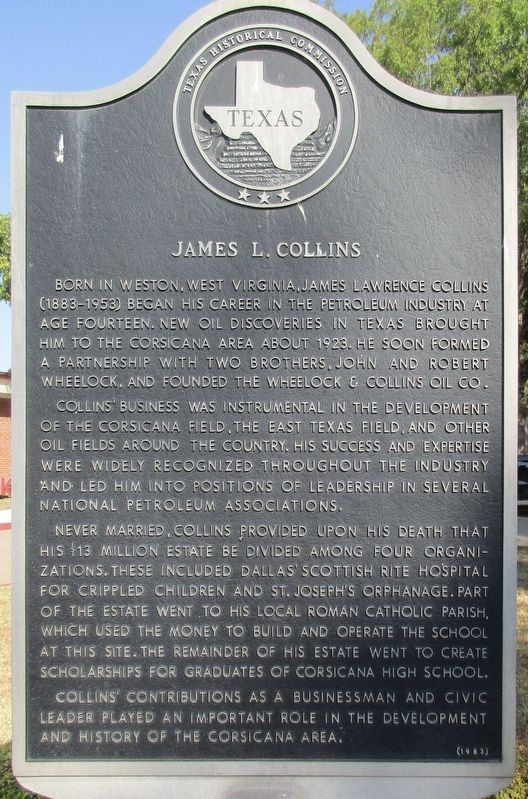 James L. Collins Marker image. Click for full size.