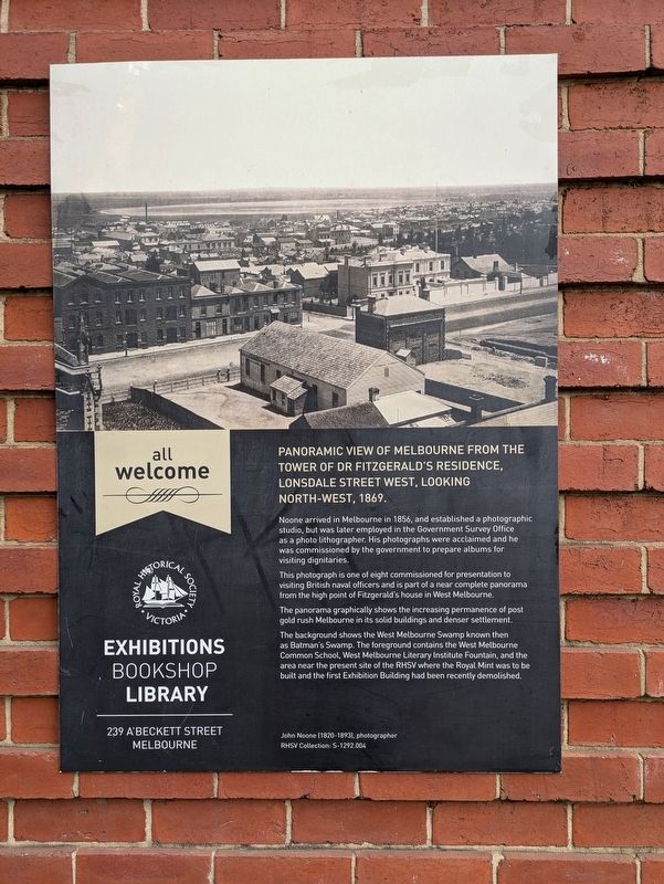 Panoramic View of Melbourne Marker. Click for full size. Panoramic View of Melbourne Marker image. Click for full size.
