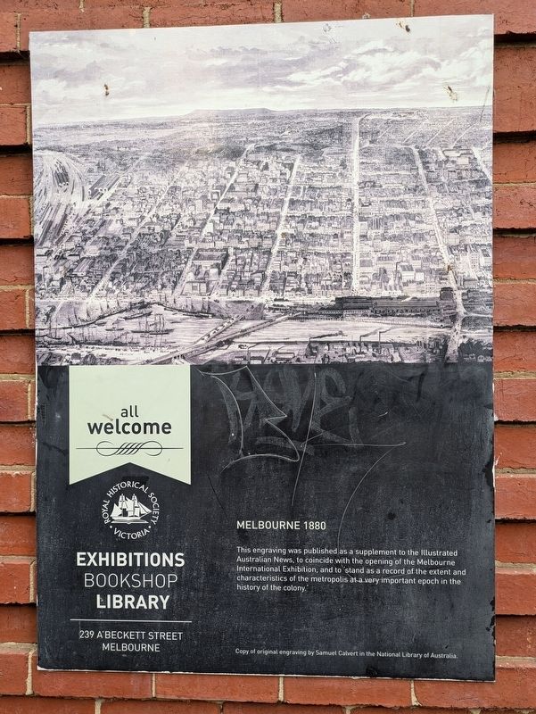 Melbourne 1880 Marker. Click for full size. Melbourne 1880 Marker image. Click for full size.