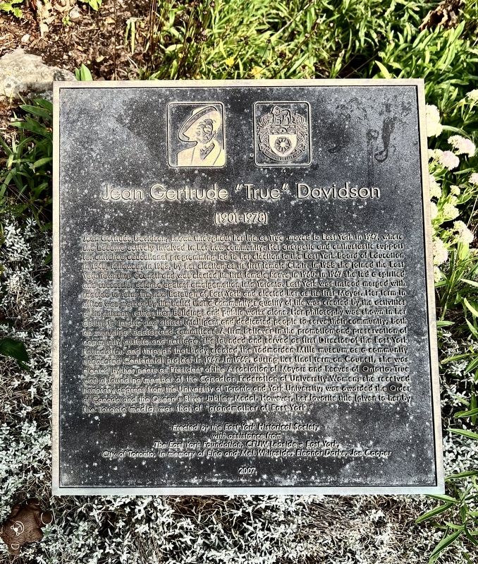 Jean Gertrude “True” Davidson Marker. Click for full size. Jean Gertrude “True” Davidson Marker image. Click for full size.