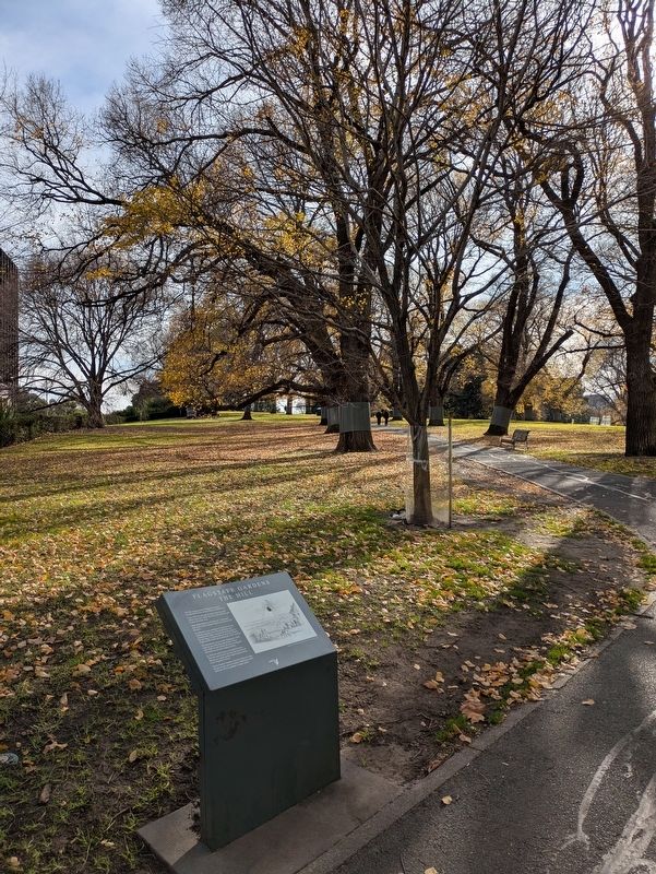 Flagstaff Gardens Marker along the path in the gardens. Click for full size. Flagstaff Gardens Marker along the path in the gardens image. Click for full size.