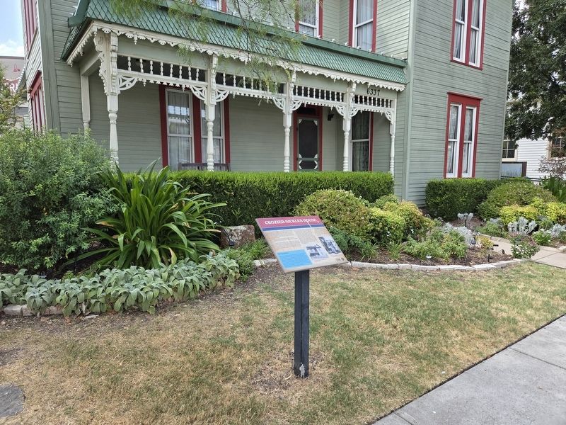 Crozier-Sickles House Marker. Click for full size. Crozier-Sickles House Marker image. Click for full size.