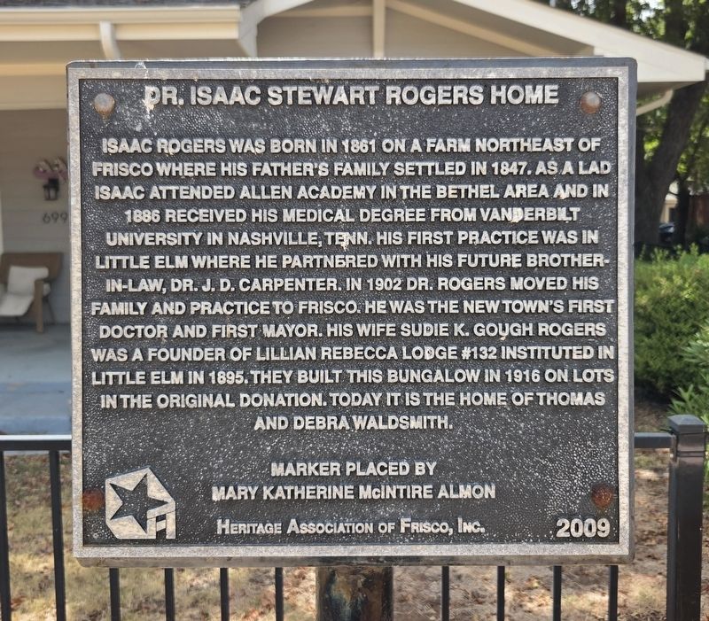 Dr. Isaac Stewart Rogers Home Marker. Click for full size. Dr. Isaac Stewart Rogers Home Marker image. Click for full size.