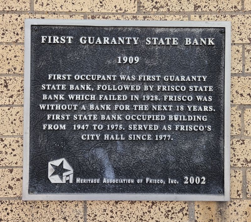 First Guaranty State Bank Marker. Click for full size. First Guaranty State Bank Marker image. Click for full size.