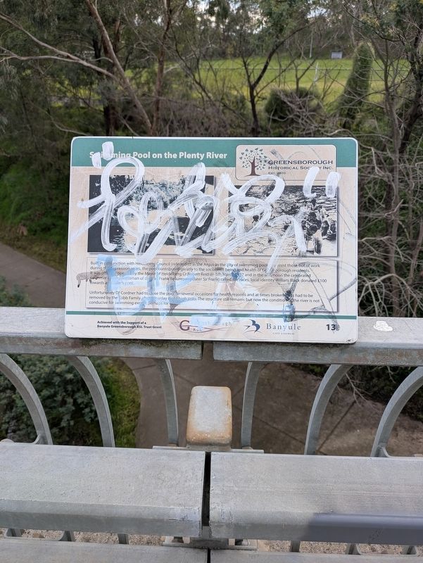 Swimming Pool on the Plenty River Marker. Click for full size. Swimming Pool on the Plenty River Marker image. Click for full size.