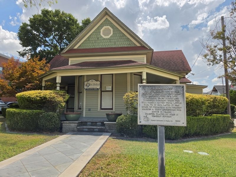 C.J. Hill House Marker. Click for full size. C.J. Hill House Marker image. Click for full size.