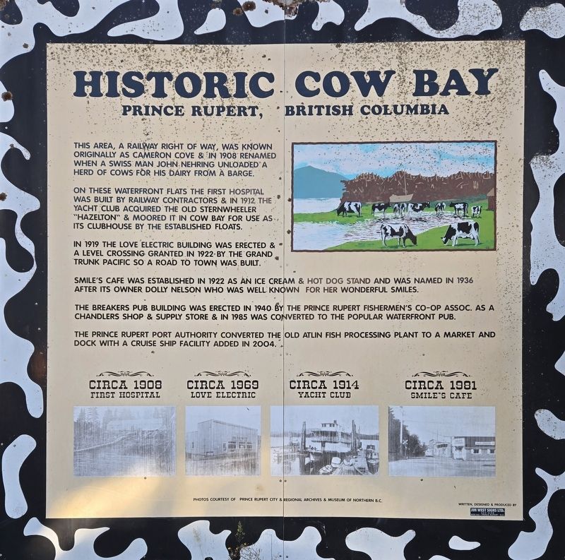 Historic Cow Bay Marker. Click for full size. Historic Cow Bay Marker image. Click for full size.