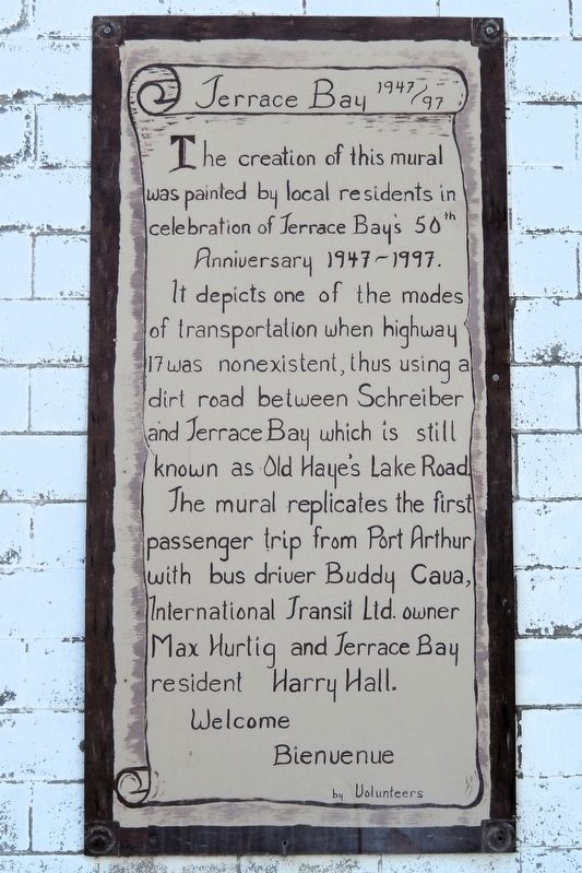 Terrace Bay Marker. Click for full size. Terrace Bay Marker image. Click for full size.