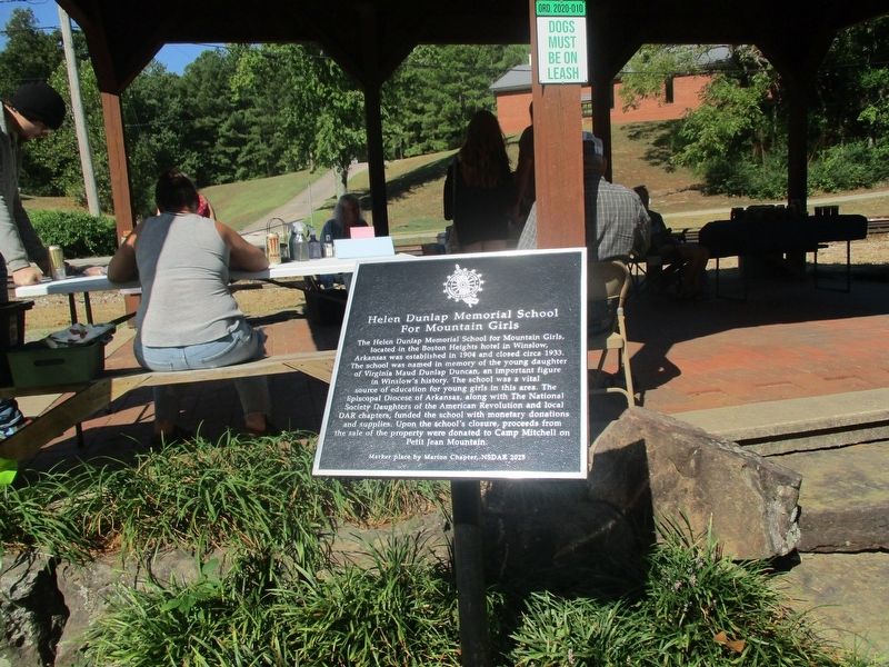 Helen Dunlap Memorial School for Mountain Girls Marker. Click for full size. Helen Dunlap Memorial School for Mountain Girls Marker image. Click for full size.