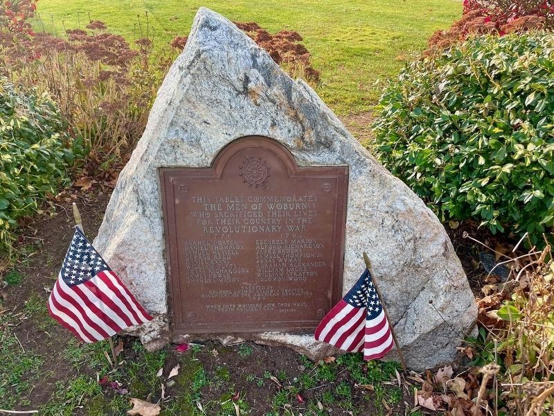 Woburn Revolutionary War Memorial. Click for full size. Woburn Revolutionary War Memorial image. Click for full size.