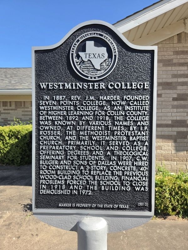 Westminster College Marker image. Click for full size.