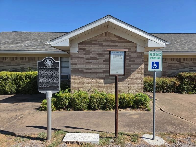 Westminster College Marker (Left Side) image. Click for full size.