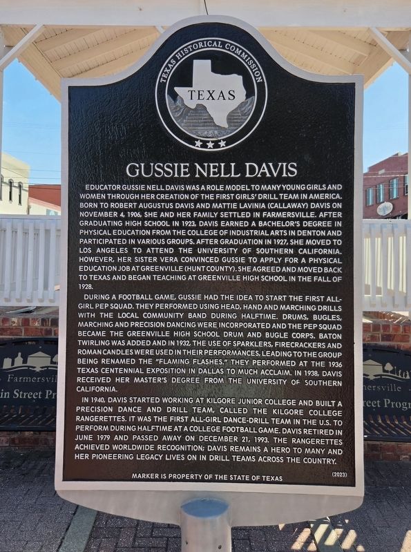 Gussie Nell Davis Marker. Click for full size. Gussie Nell Davis Marker image. Click for full size.